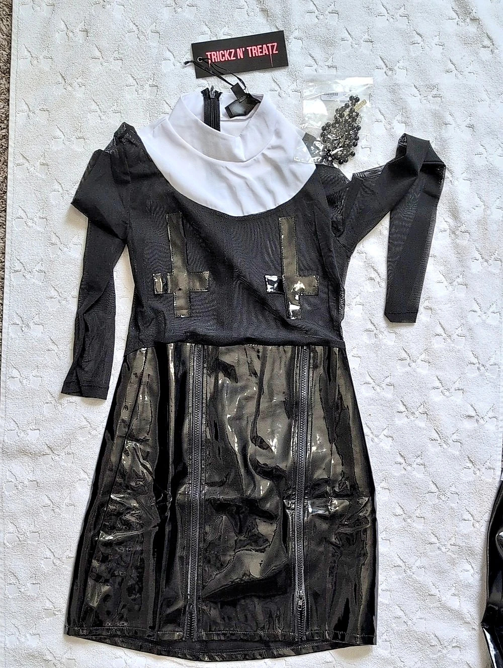 Trickz N Treatz Black & White Mini Dress NWT